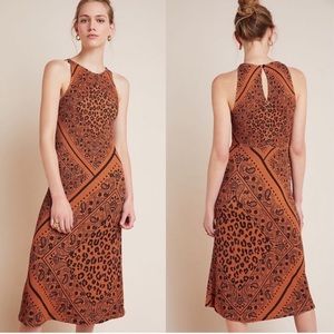 ANTHROPOLOGIE FARM RIO Sleeveless Alyse Midi Dress Waffle Knit